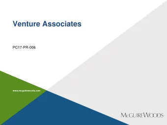 Venture Associates PC17-PR-006  www.mcguirewoods.com  Comprehensive Plan Guidance  Comprehensive
