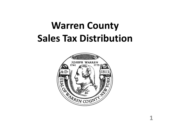 warren county sales tax distribution