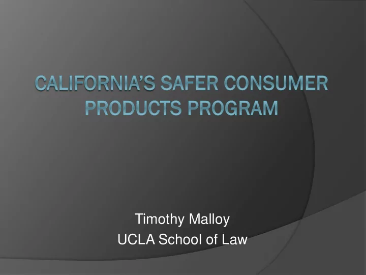 timothy malloy ucla school of law where we headed