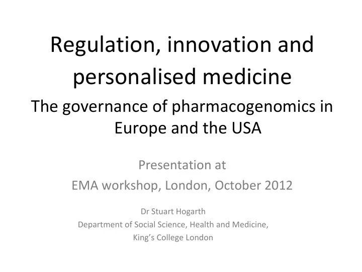 regulation innovation and