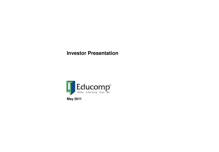 investor presentation