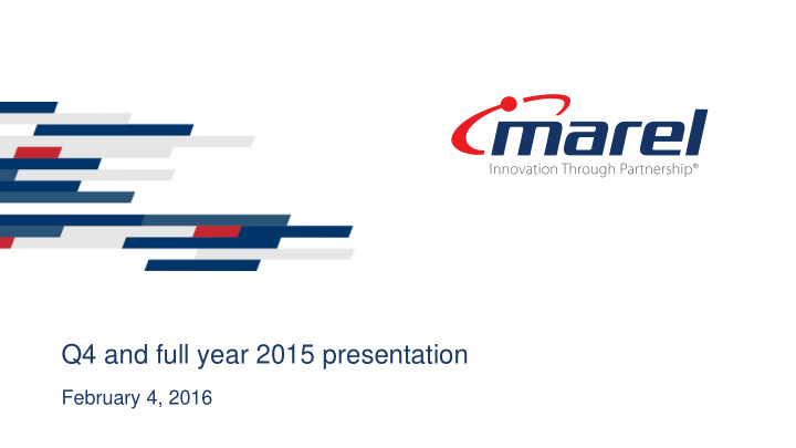 q4 and full year 2015 presentation