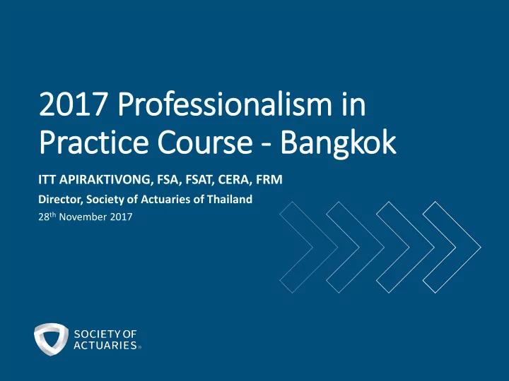 2017 2017 professionali lism in in practice course bangkok