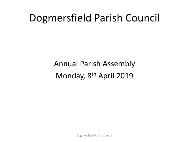 dogmersfield parish council