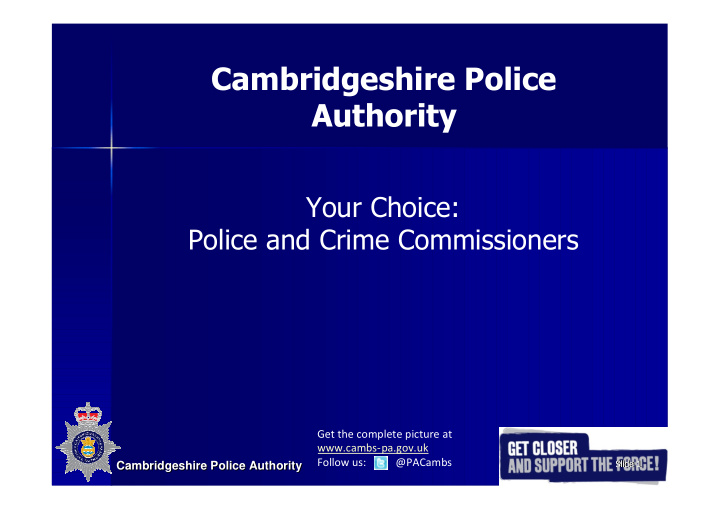 cambridgeshire police authority