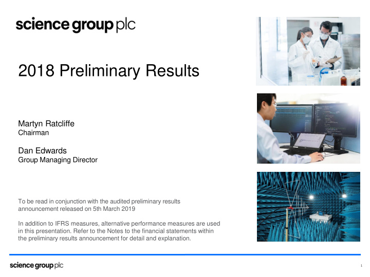 2018 preliminary results