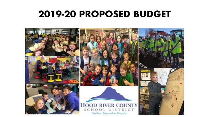 2019 20 proposed budget objectives