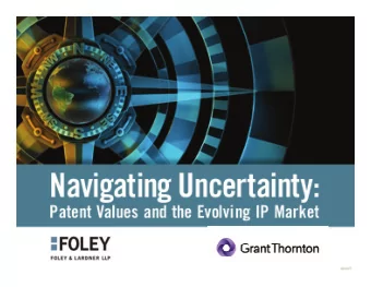 Sessions   Tuesday, May 26th  Valuation Framework   Thursday, June 25th  Patent Values