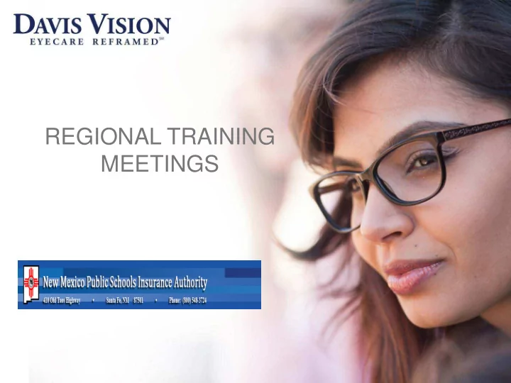 regional training meetings