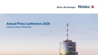 Annual Press Conference 2020  Frankfurt am Main, 25 March 2020  Overview of 2019 financial year