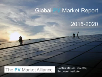 2015-2020   PV  Markzttan  Masson,  Director   Becquerel  Ins7tute   Gatan