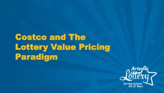 Costco an  Costco and T  d The  he  Lot  Lotter  tery  y Value P  alue Pricin  ricing  g  Par