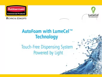 1  LumeCel AutoFoam  Touch-Free Dispensing System Powered by Light  2  LumeCel AutoFoam