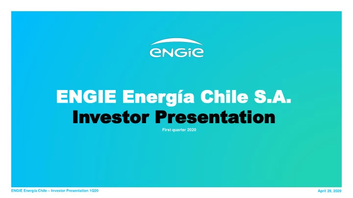 engie engie ene energ a chile g a chile s a s a