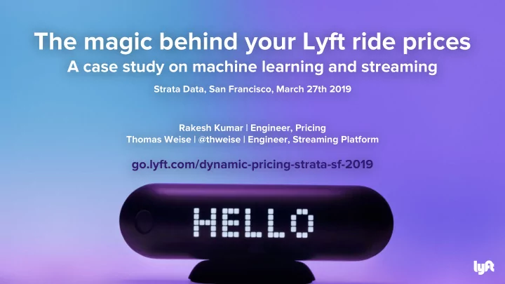 the magic behind your lyft ride prices
