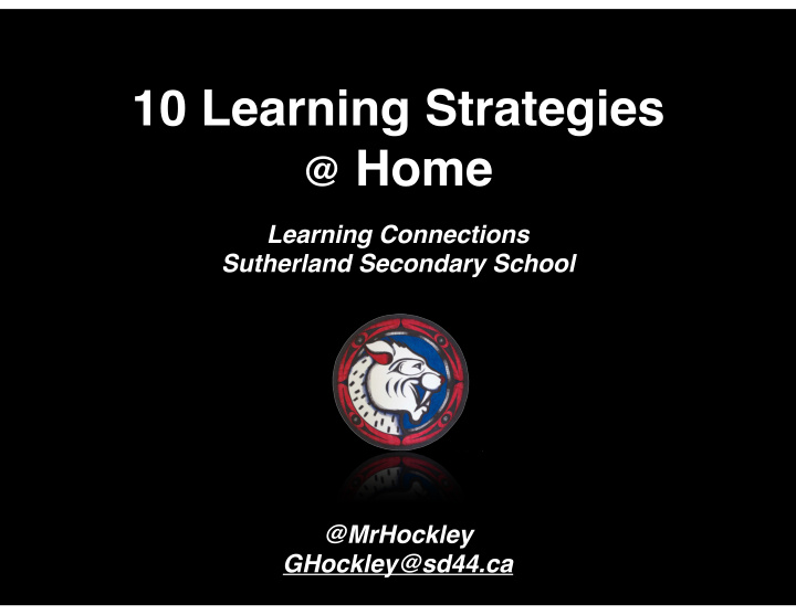 10 learning strategies home