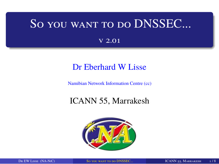 so you want to do dnssec