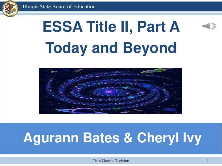 essa title ii part a today and beyond