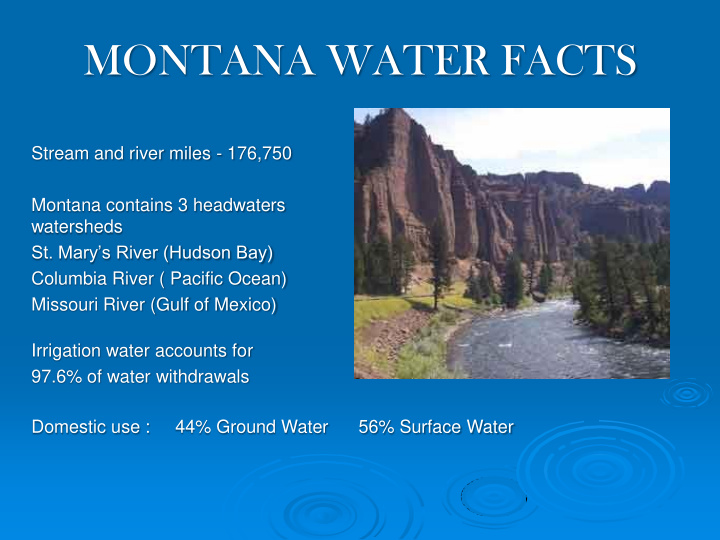 montana water facts