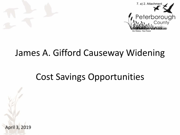 james a gifford causeway widening cost savings