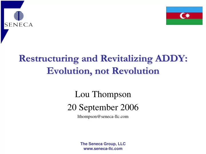 restructuring and revitalizing addy evolution not