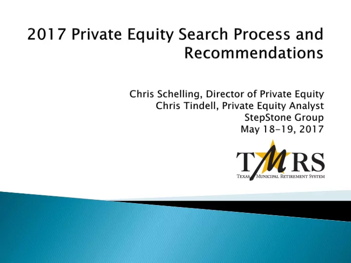 2 section i 3 tmrs staff presented the 2017 private