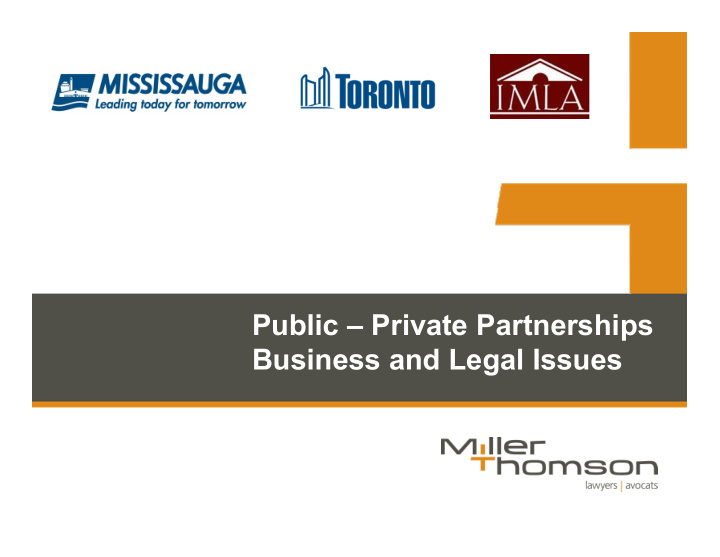 public private partnerships business and legal issues