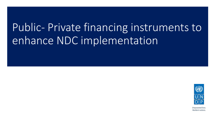enhance ndc implementation presentation layout