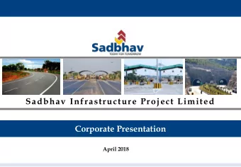 Corporate Presentation  April 2018  Disclaimer This presentation and the accompanying slides (the