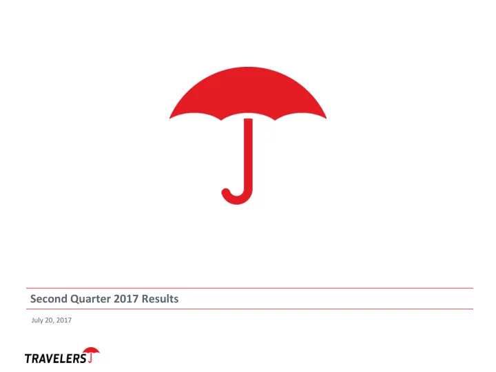 second quarter 2017 results