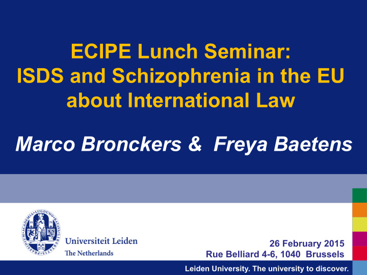 ecipe lunch seminar isds and schizophrenia in the eu