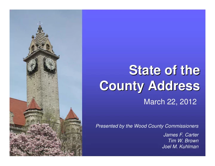 state of the state of the county address county address