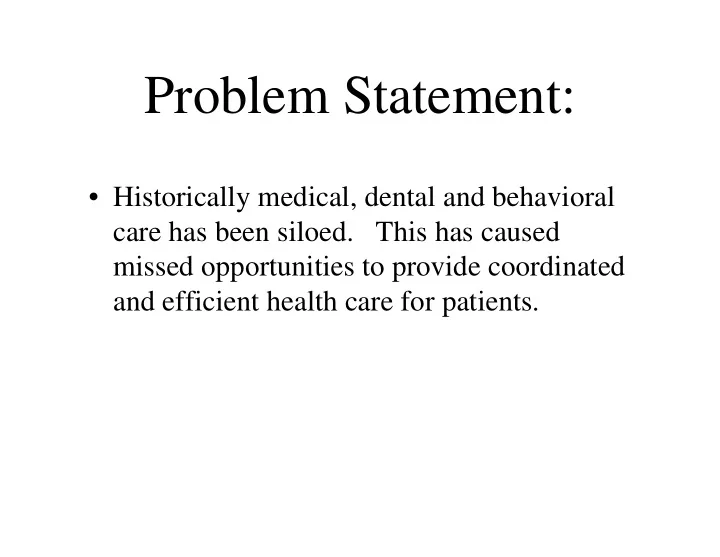 problem statement