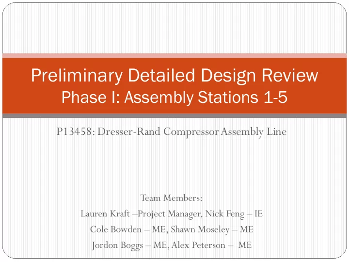 preliminary detailed design review