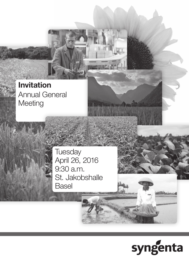 invitation annual general meeting tuesday april 26 2016 9