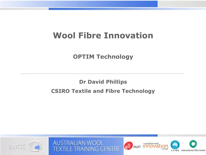 wool fibre innovation