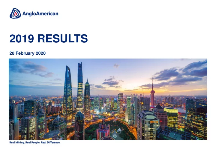 2019 results