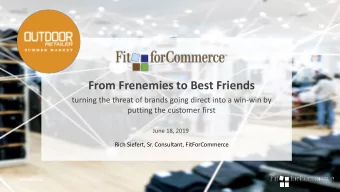 From Frenemies to Best Friends  turning the threat of brands going direct into a win-win by