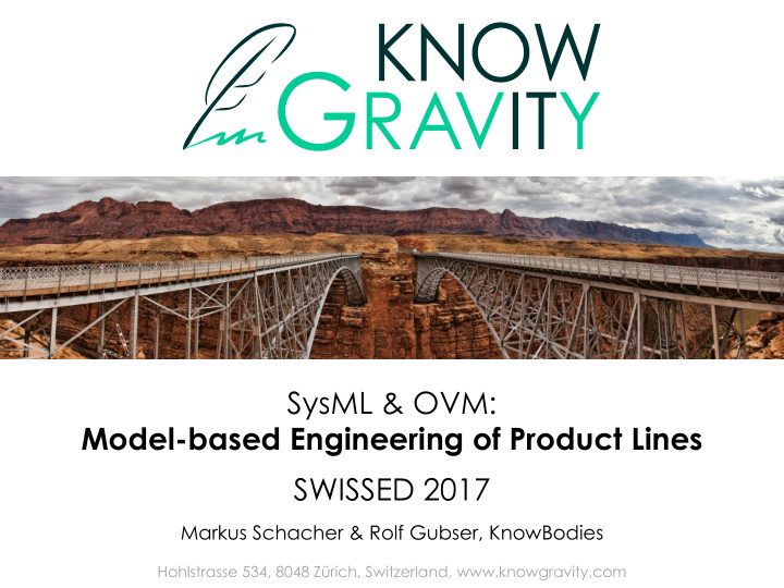 sysml ovm model based engineering of product lines