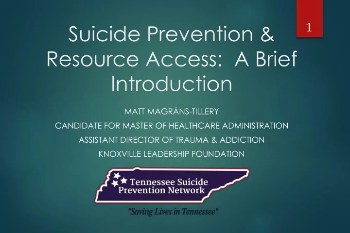 suicide prevention
