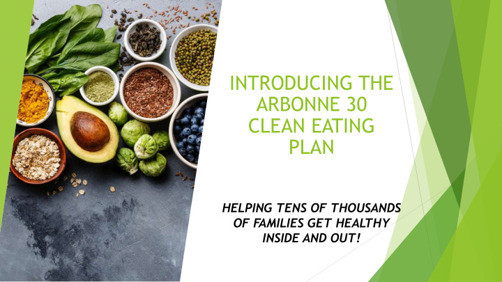 introducing the arbonne 30 clean eating plan