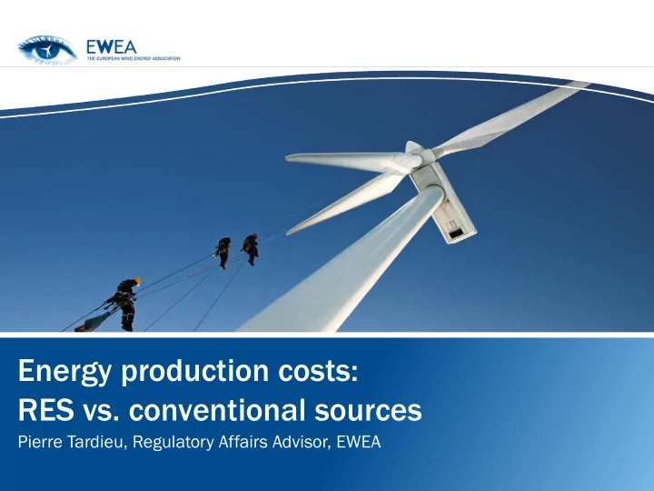 energy production costs res vs conventional sources