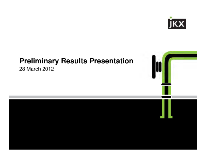 preliminary results presentation