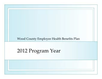 2012 Program Year Overview of Presentation  Things You Know  Continue Same Schedule of