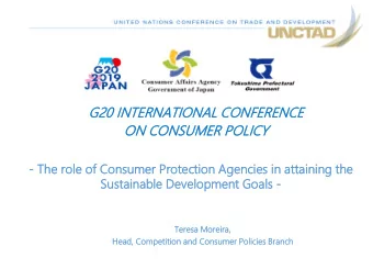 G20 I  INTERN  RNAT  ATIONAL  NAL C  CONF  NFERE  RENC  NCE  ON CONS  NSUMER P  R POLICY  Y  - The