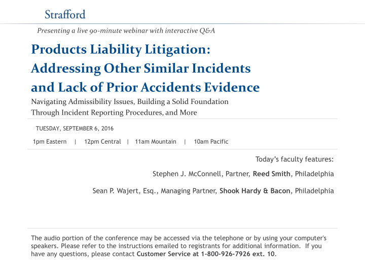products liability litigation addressing other similar
