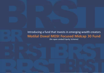 Introducing a fund that Invests in emerging wealth creators  Product Labeling    Riskometer  Low