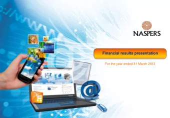 Financial results presentation  For the year ended 31 March 2012  Important information  This