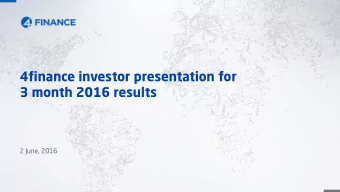 3 month 2016 results  2 June, 2016  0  Highlights of First Quarter 2016  Net Profit  Revenue