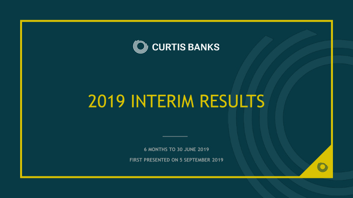 2019 interim results